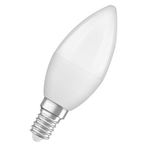 Лампа светодиодная LED Antibacterial B 7.5Вт свеча матовая 6500К холод. бел. E14 806лм 220-240В угол пучка 220град. бактерицидн. покрыт. (замена 75Вт) OSRAM 4058075561595