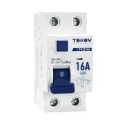 Выключатель дифференциального тока (УЗО) 2П (1P+N) 16А 30мА тип AC 6кА TOKOV Electric TKE-PZ60-RCDM-2-16-30-AC