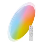 Светильник светодиодный PREMIUM GALAXY-RGB 75Вт 230В 3000-6500К 6000лм IP40 555х83мм настенно-потолочный управляемый с пультом ДУ с RGB подсветкой КОСМОС KSGalaRGB75W