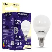 Лампа светодиодная 10Вт G45 3000К Е14 176-264В TOKOV ELECTRIC TKE-G45-E14-10-3K