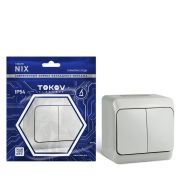 Выключатель 2-кл. ОП Nix 10А IP54 250В сер. TOKOV ELECTRIC TKE-NX-V2-C06-IP54